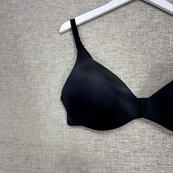 Skims Bra Womens 38D Black‎ T Shirt Lightly Lined Molded Foam Pads Comfort - Picture 3 of 9